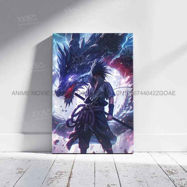 열혈 애니메이션 나루토 캔버스 프린트 홈 데코 페인팅 포스터 우치하 사스케 벽 아트 그림 액자 침실용, A. 30x45cm(No Frame), 22. hyrz38-26, 1개