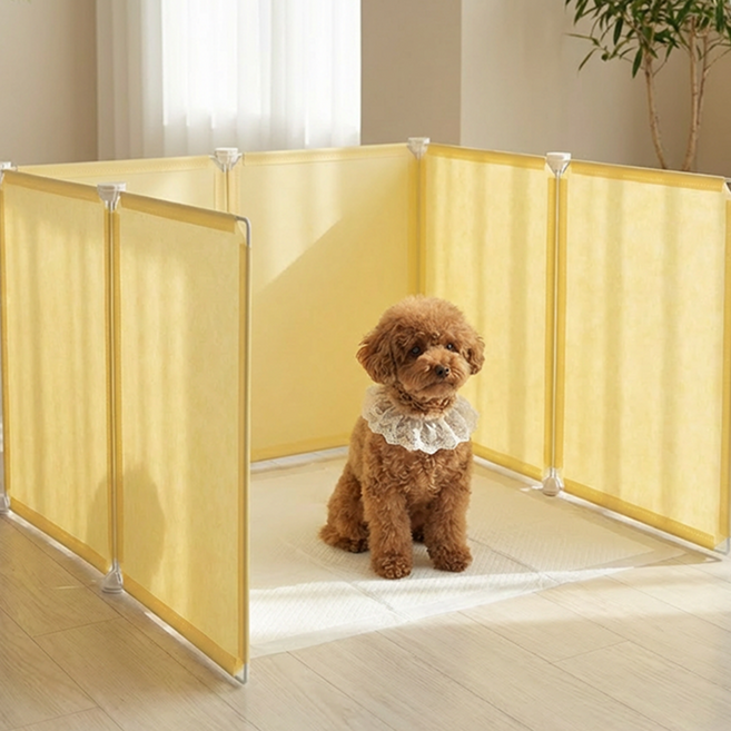 두펫 반투명 울타리 화장실 푸푸 롱 파티션, 옐로우, 1세트