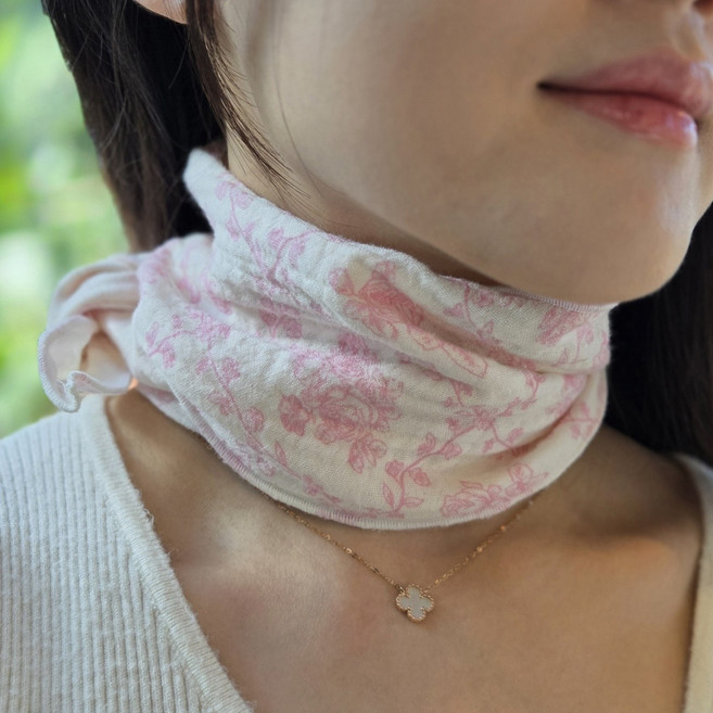 1+1 산모 목감기 수면 면 목수건 거즈면 목 따뜻 잠 잘때 목도리 목토시 워머 단체선물