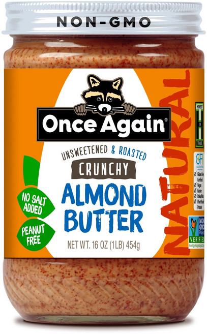 원스어게인 크런치 로스티드 아몬드 버터 언스위튼드, 454g, 1개