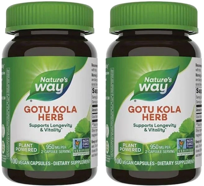 네이쳐스웨이 고투 쿨라 허브 950mg 베지테리안 캡슐, 100정, 2개 - 쿠팡