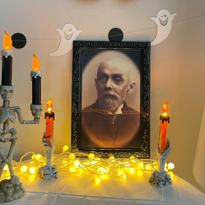 할로윈 데코 장식 공포 캠핑소품 전구 코스튬 의상, 1개, 무서운 사진 액자 디자인 4(할아버지)