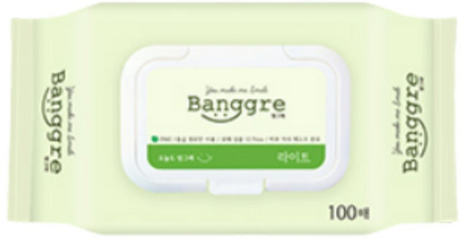 방그레 라이트 캡형 100매 10팩 물티슈 아기물티슈, 1개