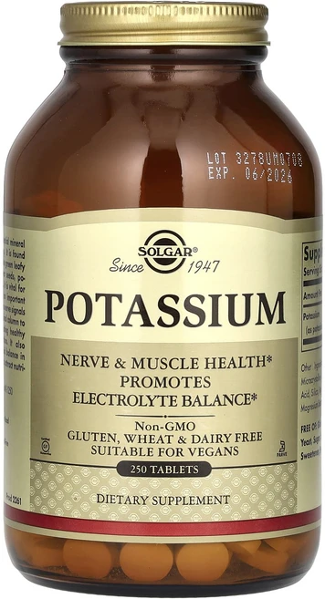 솔가 칼륨 250정, 4개 - 쿠팡