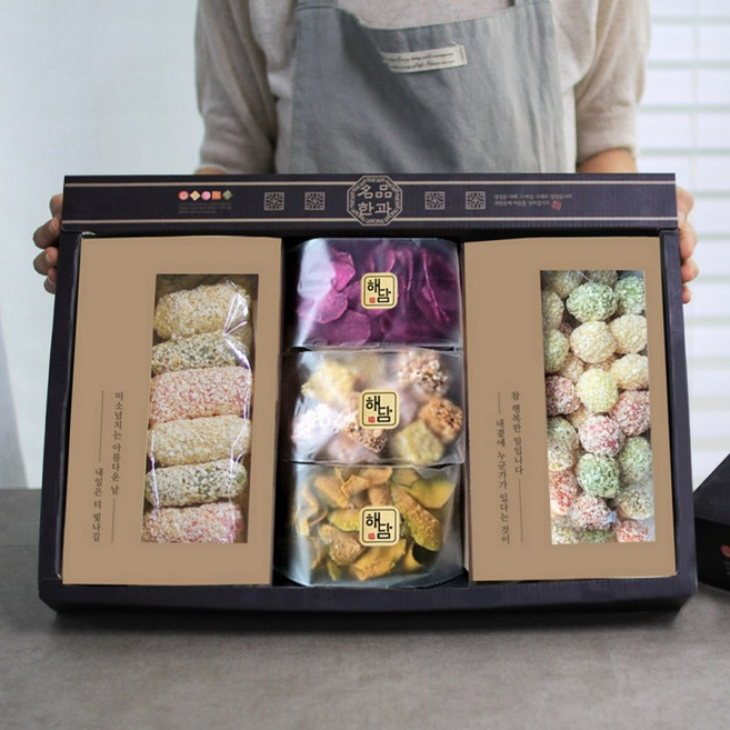 프리미엄 한과 선물세트 유과 명절 설날, 1.25kg, 1개