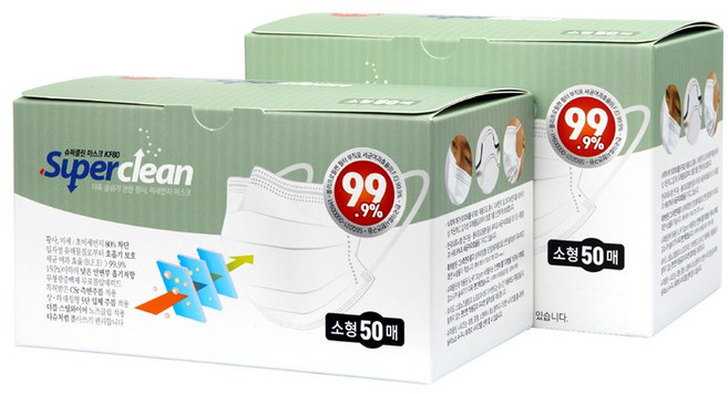 3Q마스크 덴탈형 KF80 100매 대형 중형 소형 초소형, 소형(100매합포장)