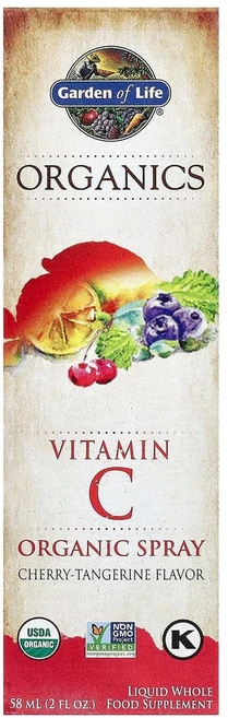 가든오브라이프 MyKind Organics 비타민C 오가닉 스프레이 체리-탠저린 58ml(2fl oz), 1개, 58ml - 쿠팡