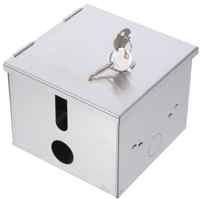 야외 방수 소켓 박스 86형 스테인리스 스틸 전기 인클로저 잠금 가능 거리 공원 학교용, 01 other, 01 Black