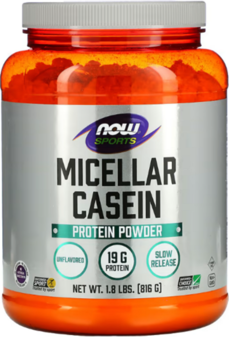 Now 나우 푸드 스포츠 미셀라 카제인 단백질 파우더 무향 816g 카세인 프로틴 분말, 1개
