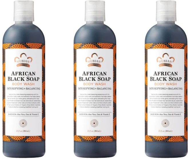 누비안헤리티지 아프리칸 블랙 솝 바디 워시, 384ml, 3개 - 쿠팡