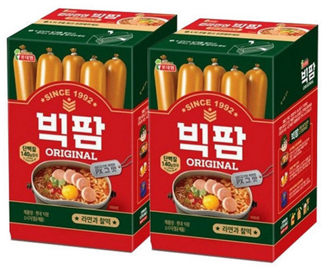 롯데웰푸드 빅팜 소시지, 600g, 2개