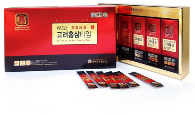 6년근 고려홍삼타임 15g 60포 스틱제품, 1박스 15g 60포, 1박스