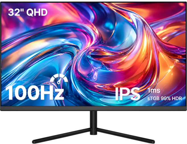 6위 - 큐빅스 QHD IPS PC 모니터 32인치 LED 100Hz 1ms 내장스피커 광시야각 컴퓨터모니터 DP단자