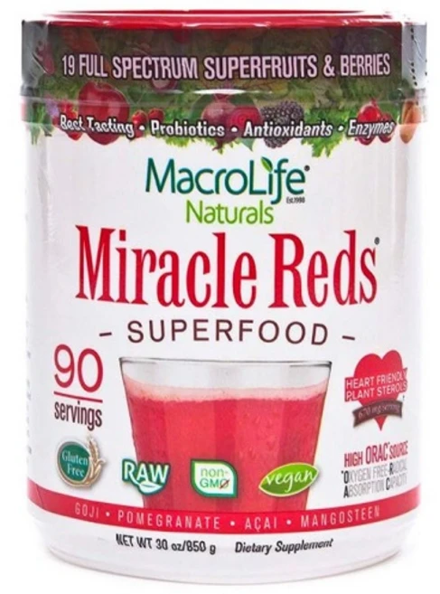 Macrolife Naturals Miracle reds superfood supplement for 90 day 850g, 1개, 90정 - 쿠팡