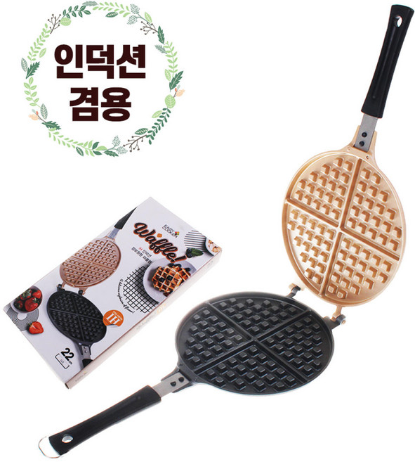 ALLS 인덕션 겸용 와플팬 점보형 대형, 1개