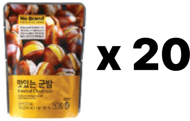 노브랜드 맛있는군밤 100g, 20개
