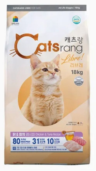 캐츠랑 5kg 캣츠랑 전연령 사료 고양이사료 1개 2개 4개, 닭+참치