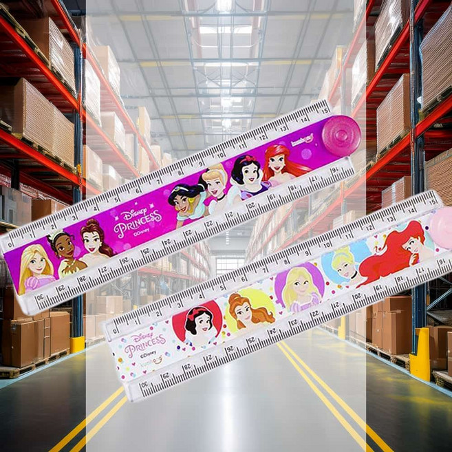 프린세스 30cm 겹자 30개1세트 플라스틱 밑줄자 커팅 직선 초등학생 눈금