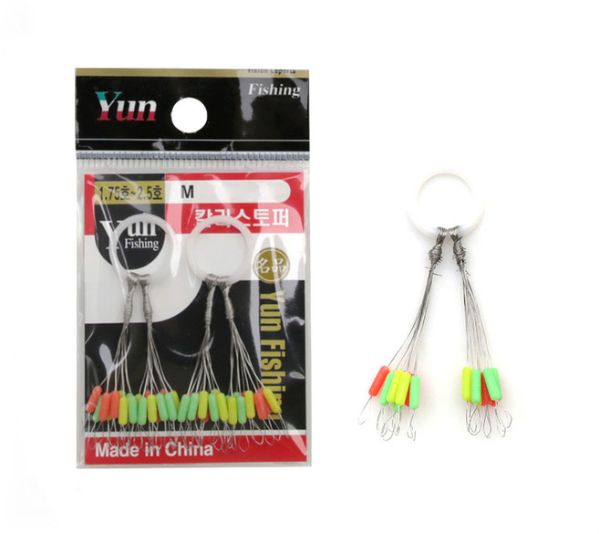 윤피싱 칼라 일자형 찌멈춤고무 민물낚시용품 채비, 2S, 1개
