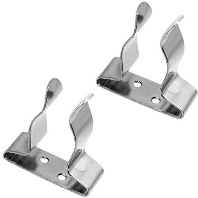 스텐 폴클립 2개입 보트후크 뜰채걸이용 스테인리스 브라켓