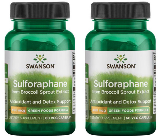 Swanson 斯旺森 蘿蔔硫素素食膠囊 400mcg, 60顆, 2罐