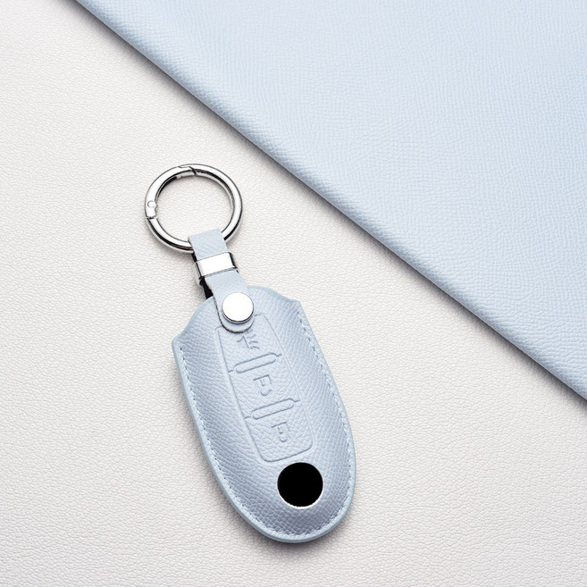 닛산/인피니티 키케이스 방스크래치 내마모성 주크/큐브/멕시마 등 전차종 + Q시리즈 (Q30 Q50 QX60 Q70) 호환, 닛산/인피니티 A3b타입(3버튼), 스카이블루