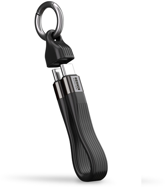 베이직기어 240W USB4 썬더볼트 호환 40Gbps C타입 고속충전 케이블, 1개, 블랙, 13cm