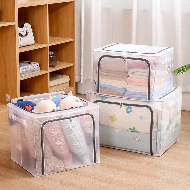 아트박스/제이라이프 노블 방수 와이어 공간 이불 정리 리빙 박스 80L, 노블-80L, 1개