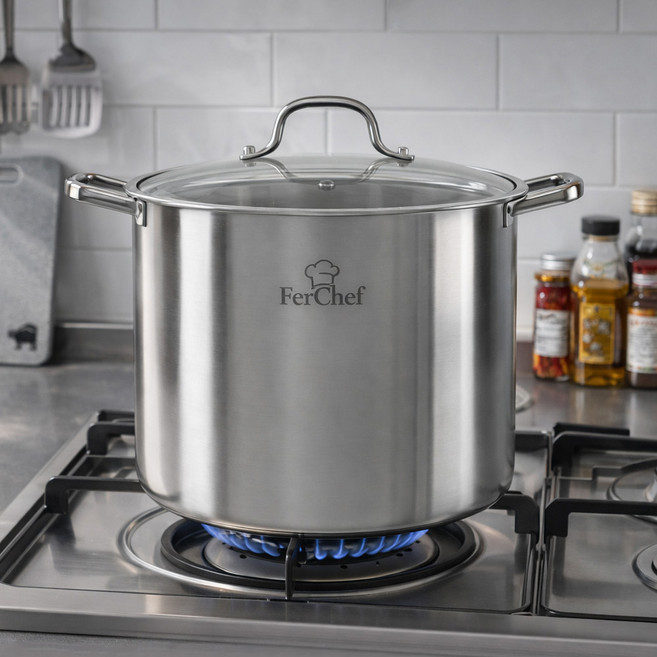 페르쉐프 대형 곰솥 18L, 32cm, 실버, 1개