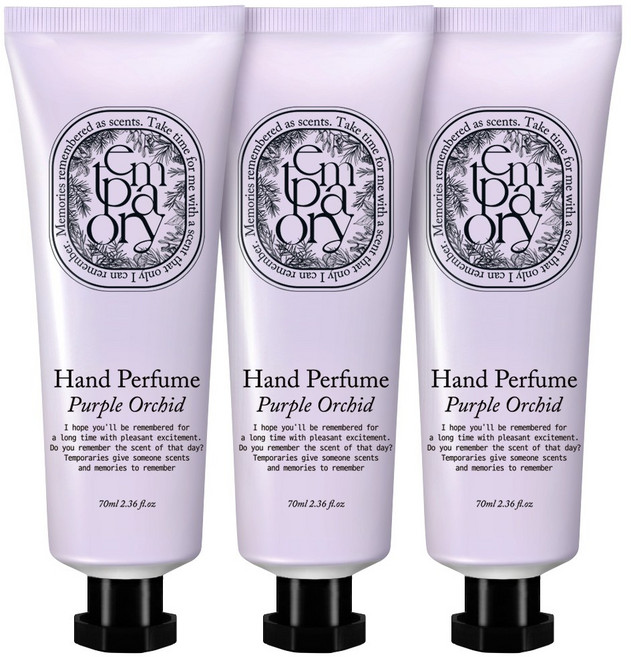 템포러리 핸드 퍼퓸 크림 퍼플오키드, 3개, 70ml