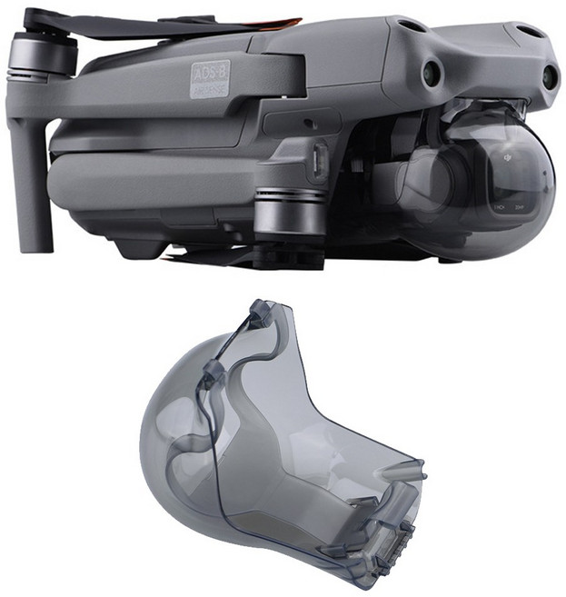DJI 에어2S 전용 드론 짐벌 렌즈 보호 커버 반밀폐형 카메라 보호캡 투명 렌즈가드, 1개, (에어2S) 짐벌커버(그레이)