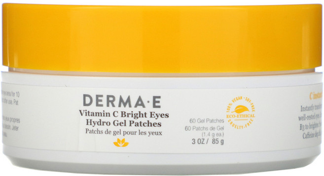Derma E 비타민 C 브라이트 아이즈 하이드로 젤 패치 60개 3 oz (85 g) 1팩, 1개