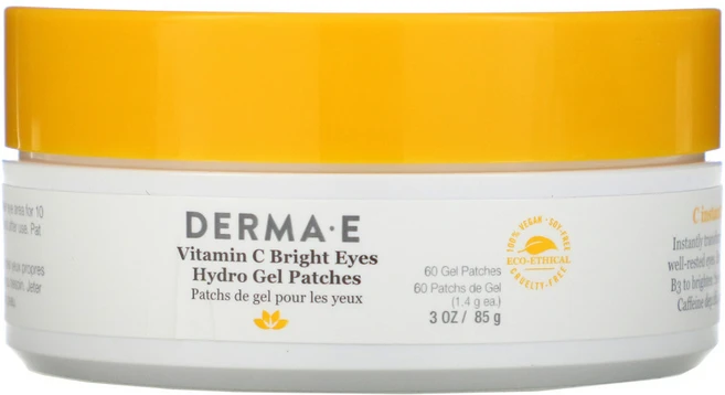 Derma E 비타민 C 브라이트 아이즈 하이드로 젤 패치 60개 3 oz (85 g) 1팩, 1개 - 쿠팡
