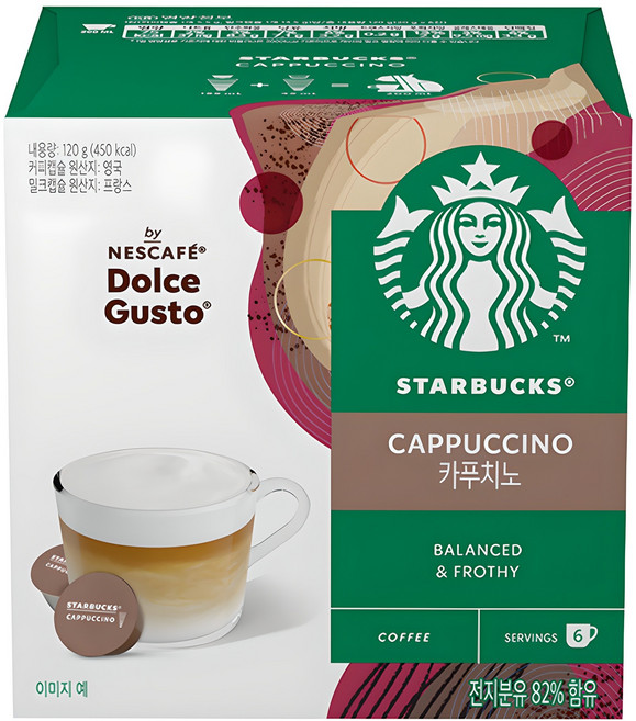 스타벅스 카푸치노 캡슐커피, 5.5g, 12개입, 1개