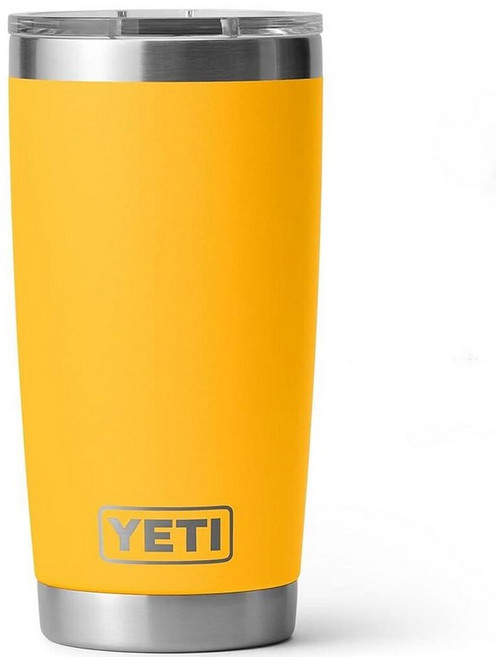 미국출고 평점4.5+ 226689 YETI Rambler 591.5ml(20온스) 텀블러 스테인리스 스틸 MagSlider 뚜껑으로 진공 단열 케이프 토프, 알파인 옐로우