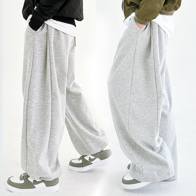 에스티오 2way투웨이 M~2XL 밑단조임 사이드핀턱 벌룬 조거 팬츠 밑단스트링