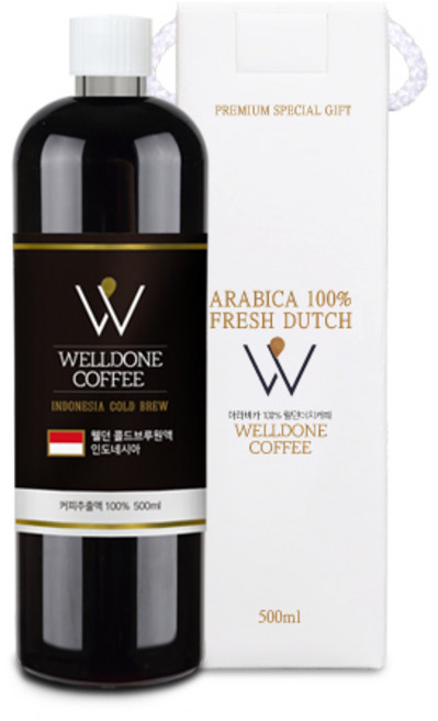 웰던커피 더치커피 콜드브루 1병선물세트 인도네시아 500ml, 1개
