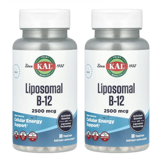 KAL 리포좀 비타민 B12 2500mcg 30베지캡슐 X 2개, 2개(30캡슐＋30캡슐), 30정 - 쿠팡