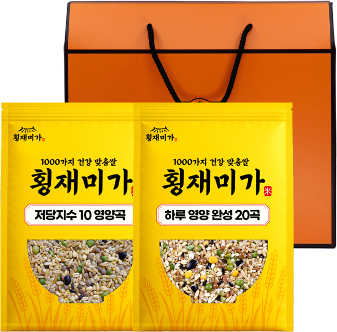 [횡재미가] 횡재세트 2종 (저당10곡+하루영양완성 20곡) 잡곡선물세트 설날 추석 명절, 1개