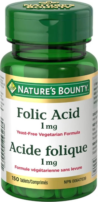 네이처스바운티 엽산 1mg Folic Acid 150정, 1개 - 쿠팡
