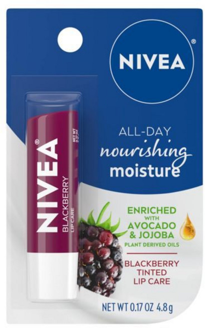NIVEA 니베아 립밤 - 블랙베리 샤인 017온스, Blackberry, 1개