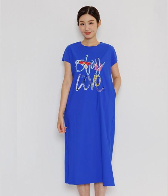 디아스토리 원포인트 박시 드레스 (CHMODF07)-블루