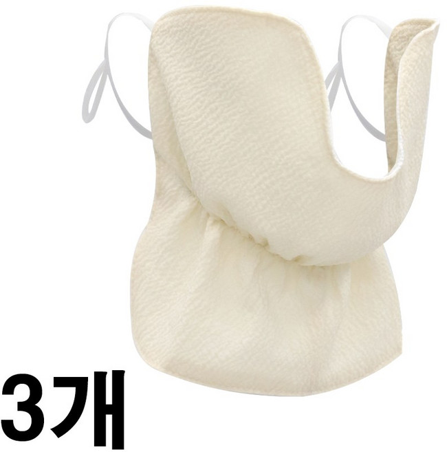 인콘트로 아사 자외선차단 볼 스포츠마스크 골프마스크, 솔리드아이보리, 3개