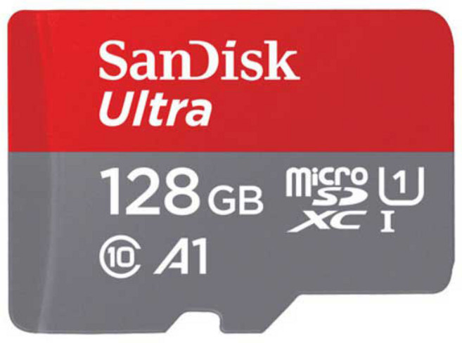 샌디스크 울트라 Micro SD 메모리카드 SDSQUAR-128GB, 128GB, 1개