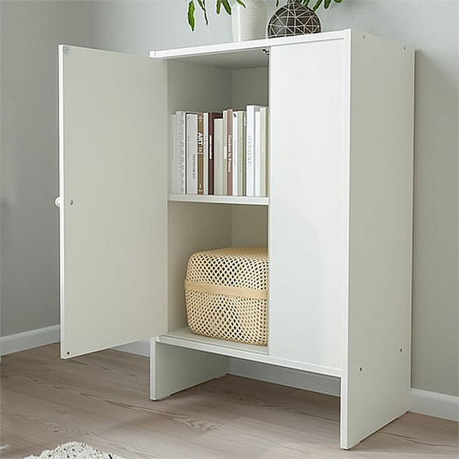 9위 - [쿠팡 무료배송]이케아 도어 수납장 바게보(BAGGEO) 화이트 50x30x80 cm, 기본 색상(화이트)