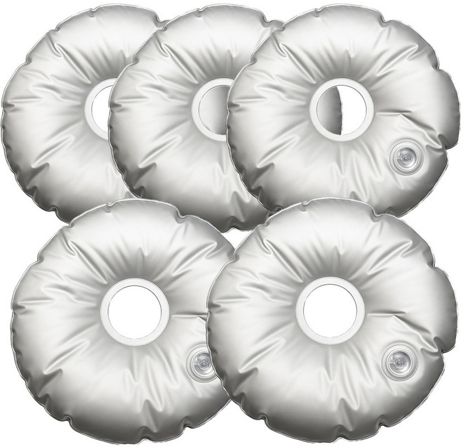 아띠꼴로 바람불어도 안전 파라솔 그늘막 물주머니 원형물백, 5개, 1단, 실버