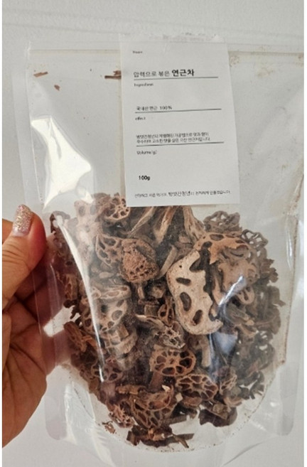 방앗간청년 압력으로 쪄서 볶은 국산 연근차, 1개, 100g