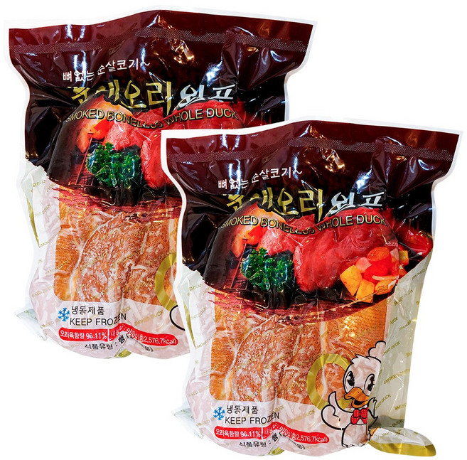 오리훈제 900g이상 사은품 위생장갑무료증정, 900g, 2개