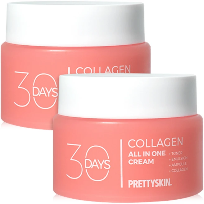 프리티스킨 30데이즈 올인원 콜라겐 크림, 100ml, 2개 - 쿠팡