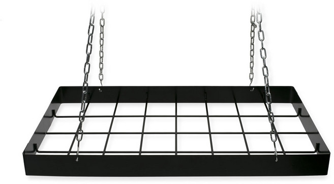 폭스런 렉탱귤러 팟 랙 12 훅, 1개, Black